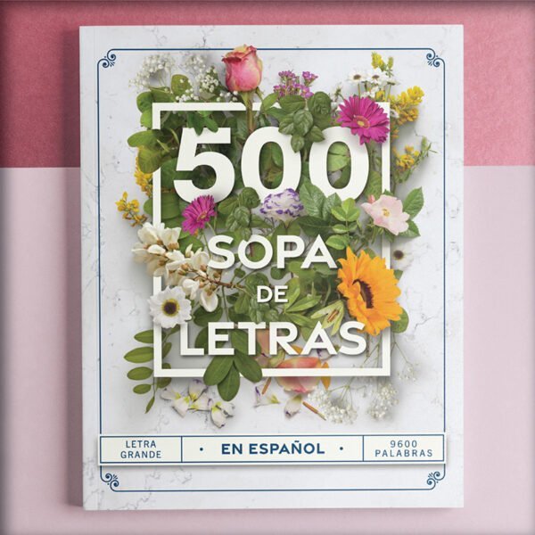 Libro de 500 Sopas de Letras en Español para Adultos