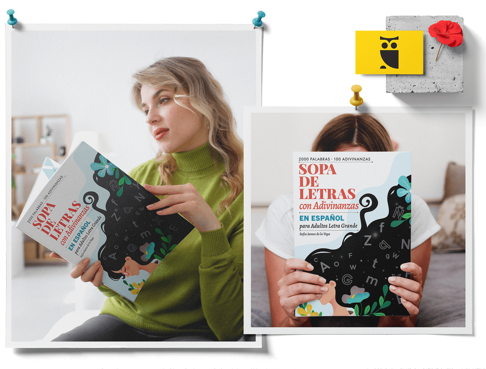 Libro de sopas de letras con adivinanzas para adultos