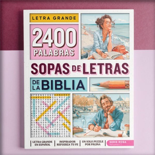 Libro de sopas de letras en español con letra grande