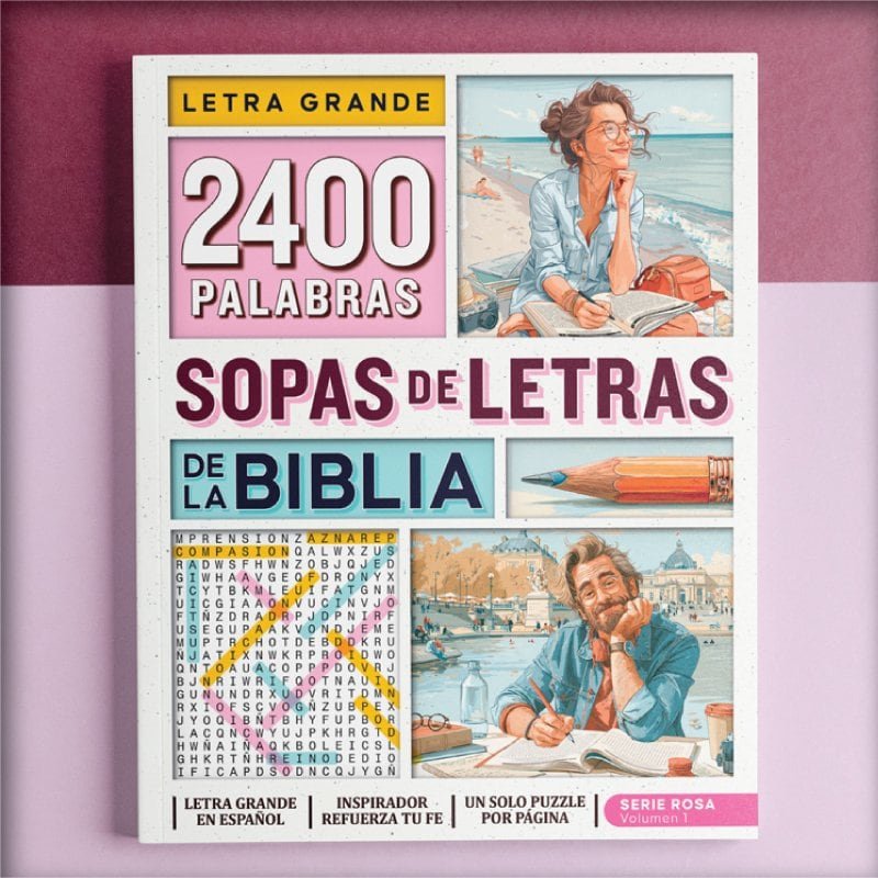 Libro de sopas de letras en español con letra grande