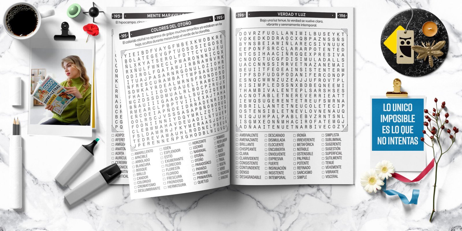 Libro de sopas de letras dificiles para adultos paginas interiores