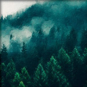 Pintura de un grupo de arboles