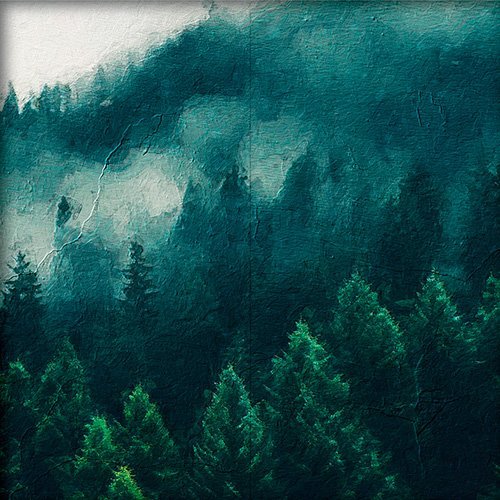 Pintura de un grupo de arboles