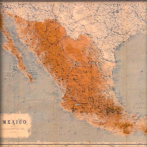 Pintura de un mapa de Mexico