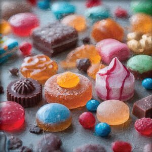 Dulces y caramelos de colores