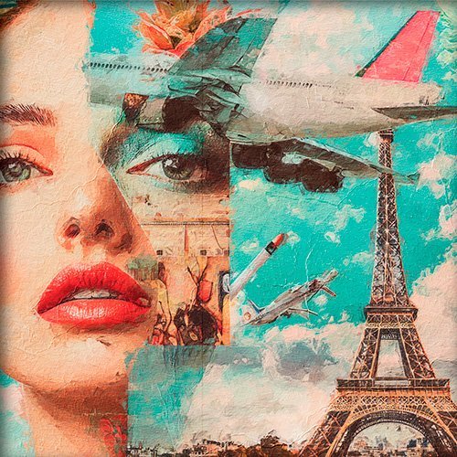 Collage que representa la riqueza de la cultura