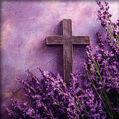 Pintura de una cruz cristiana que representa a Dios