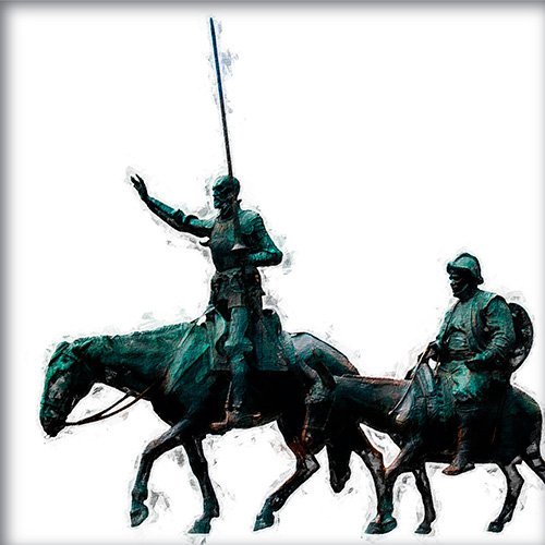 Escultura de Don Quijote y Sancho