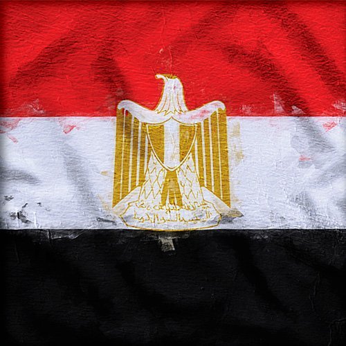 Pintura de la bandera de Egipto
