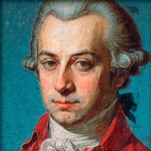 Pintura retrato de Mozart
