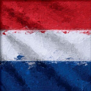 Pintura de la bandera de Paises Bajos