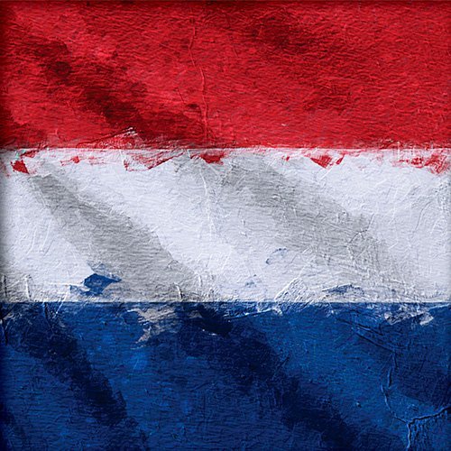 Pintura de la bandera de Paises Bajos