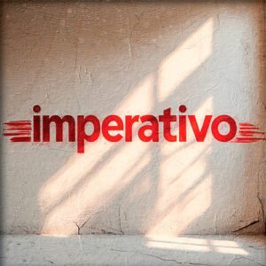 pared con la palabra imperativo en rojo