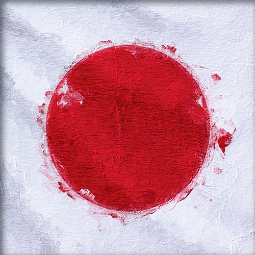Pintura de la bandera de Japon