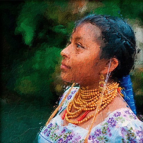 Pintura de una indigena mexicana