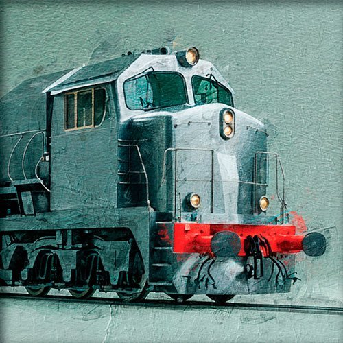 Pintura de una locomotora de tren