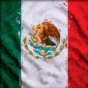 Pintura de la bandera de Mexico