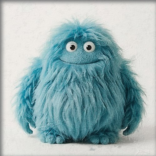 Monstruo amigable de color azul