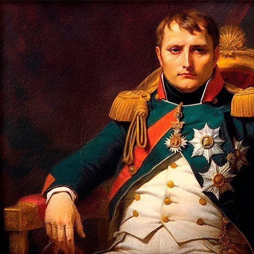 Pintura de un retrato de napoleon