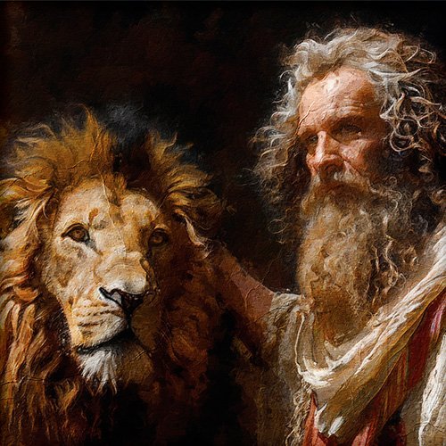 Pintura con personaje de la biblia
