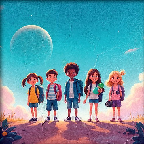 Ninos en un planeta imaginario