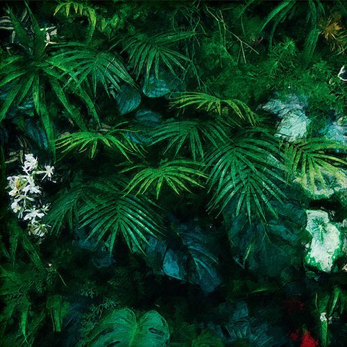 Pintura de unas plantas verdes