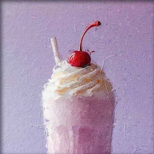 Pintura de un batido para beber