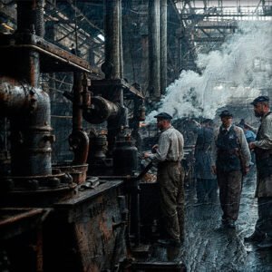 Pintura de una fabrica de la revolucion industrial