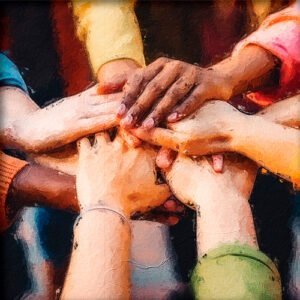 Manos unidas que trasnmiten solidaridad
