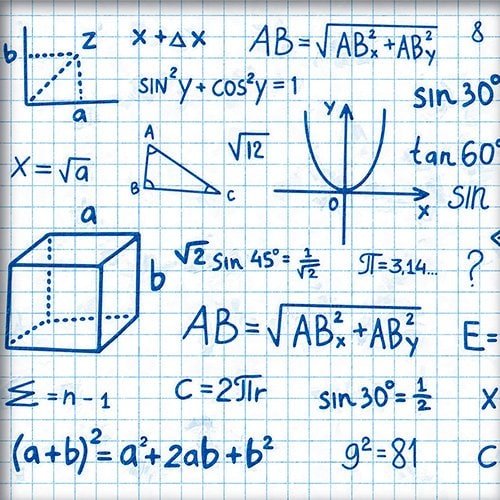 Un cuaderno con esquemas de vectore