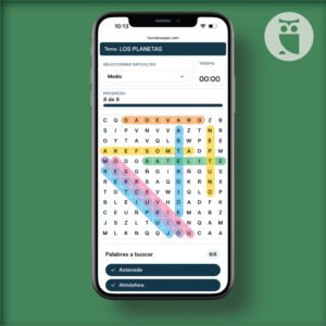 Sopas de letras de ciencia online
