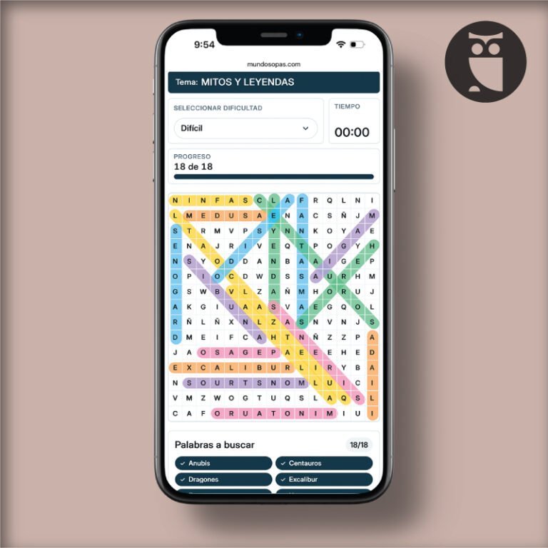 Juego de sopas de letras de Historia online
