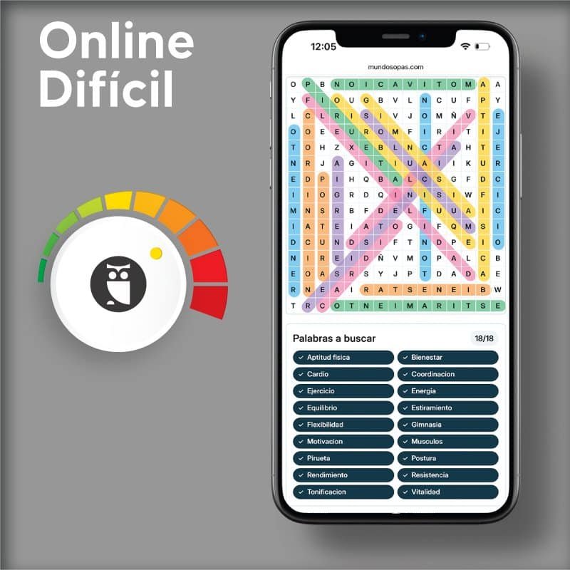 Jugar sopa de letras online dificil