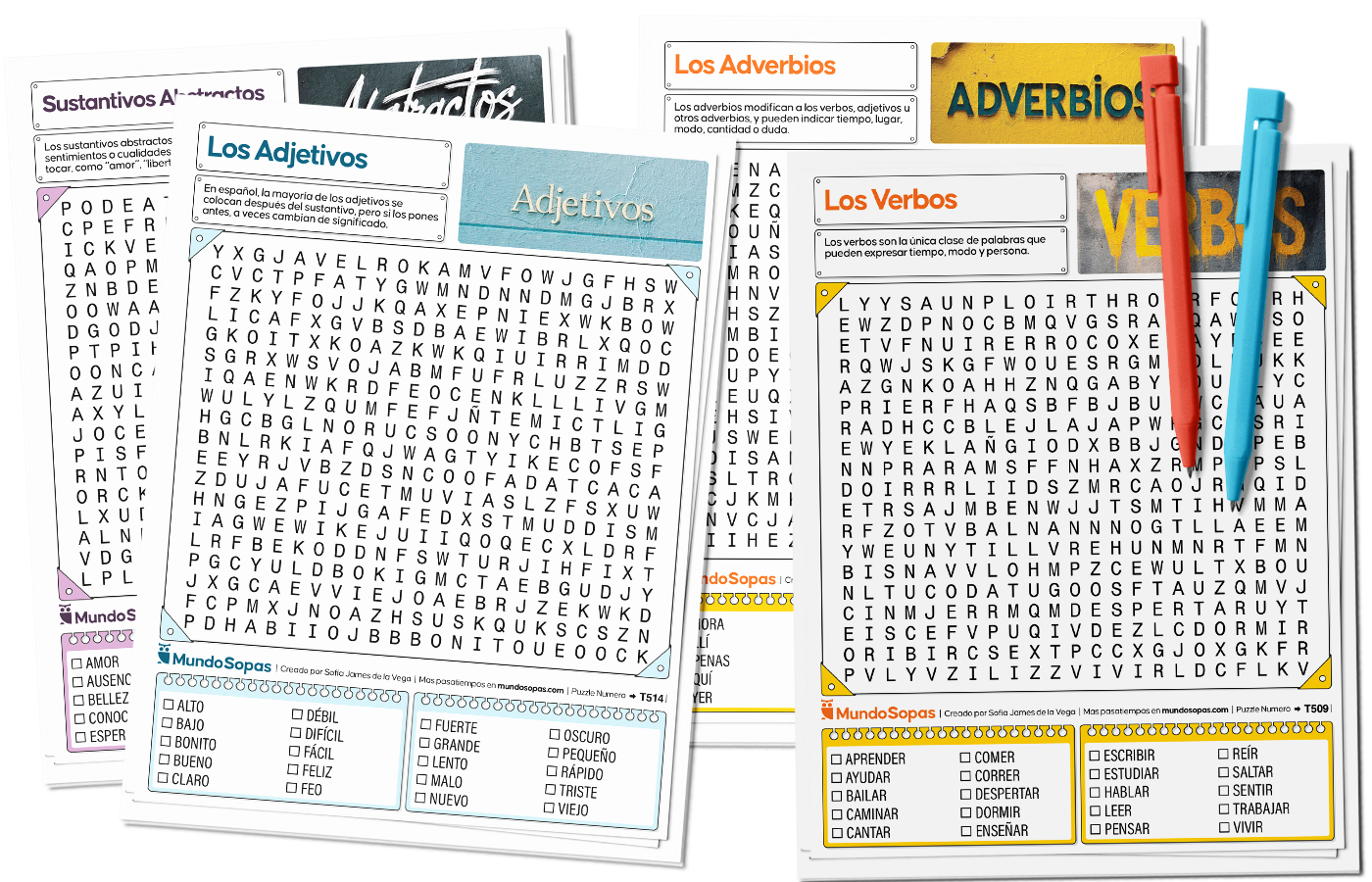 Sopas de letras de lenguaje para inprimir en PDF